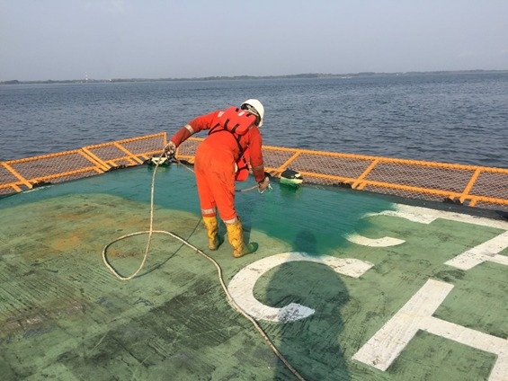 Offshore Helipad Surface Preparation